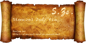 Stenczel Zsófia névjegykártya