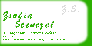 zsofia stenczel business card